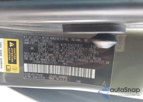 2013 Toyota Highlander Base Plus V6 from USA, damaged, VIN 5TDZK3EHXDS112101